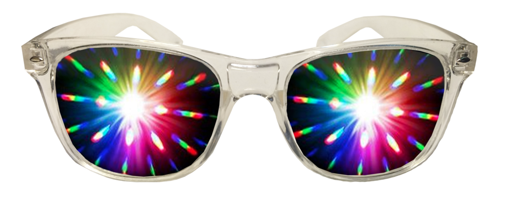 Clear Plastic Diffraction Glasses