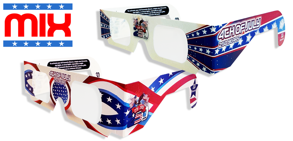 250th Anniversary 3D Fireworks Glasses