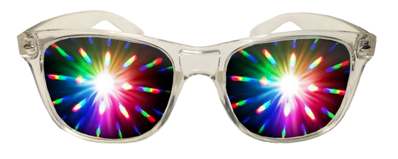 Clear Plastic Diffraction Glasses