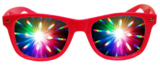Pink Diffraction Glasses