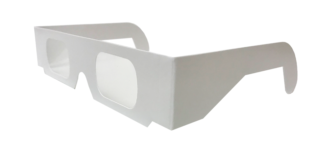 Plain White Diffraction Glasses