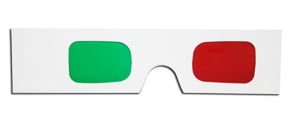 Red and green glasses sales